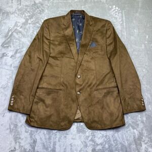Ralph Lauren Men's Brown Suede Like Blazer Sport Coat Size 42R Fox Lining